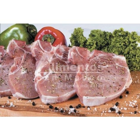 CHULETA CENTRO DE CERDO, 200g., .